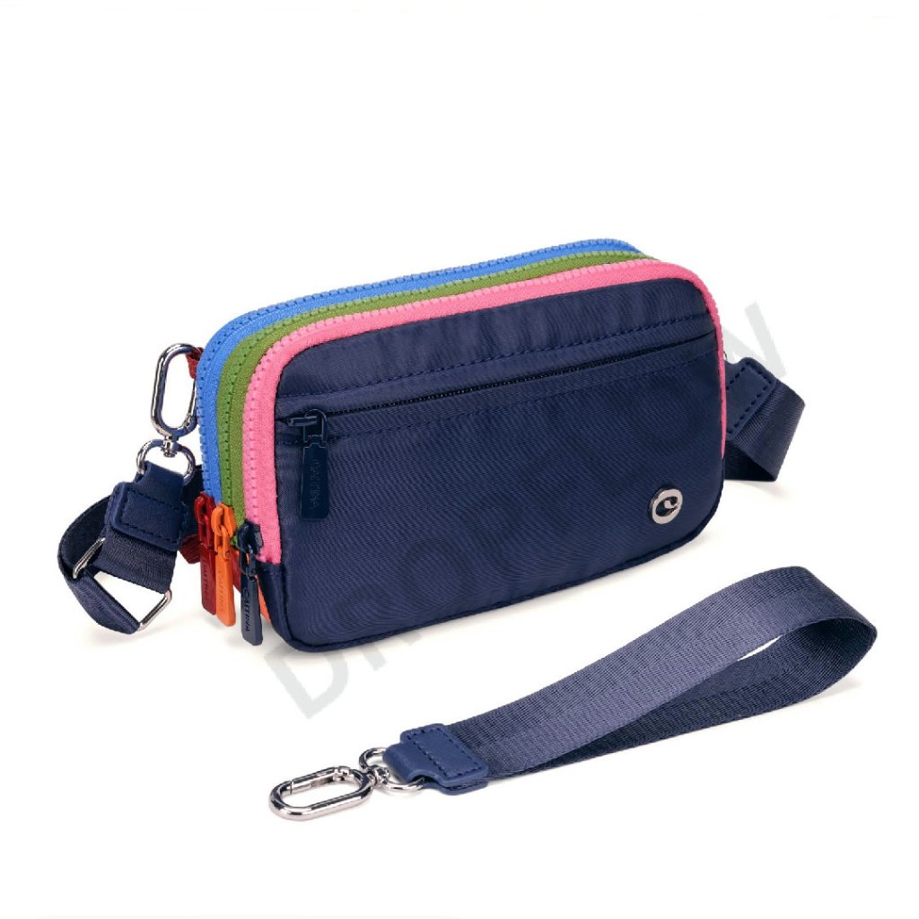 Nylon Wristlet Crossbody Bag Adjustable Strap Multi-Way Carry Chic Compact